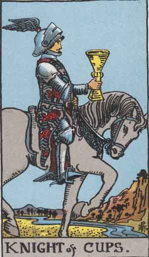 Knight of Cups tarot card from the Path of Light deck