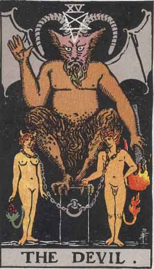 The Devil tarot card from the Path of Light deck