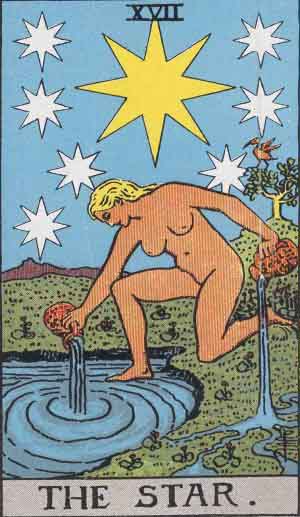 The Star tarot card from the Path of Light deck