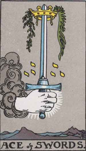 Ace of Swords tarot card from the Path of Light deck