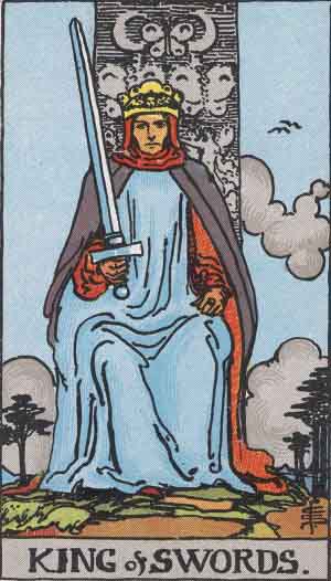 King of Swords tarot card from the Path of Light deck